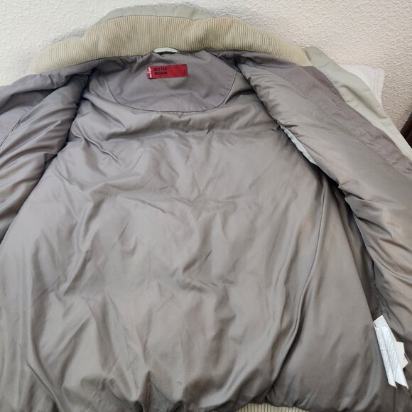Levis Red Tab Puffer Vest Mens Medium Tan Mountain Outdoor Zip Down Feather - Picture 10 of 13